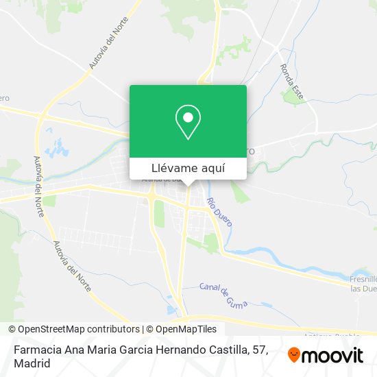 Mapa Farmacia Ana Maria Garcia Hernando Castilla, 57