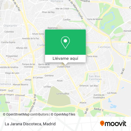 Mapa La Jarana Discoteca
