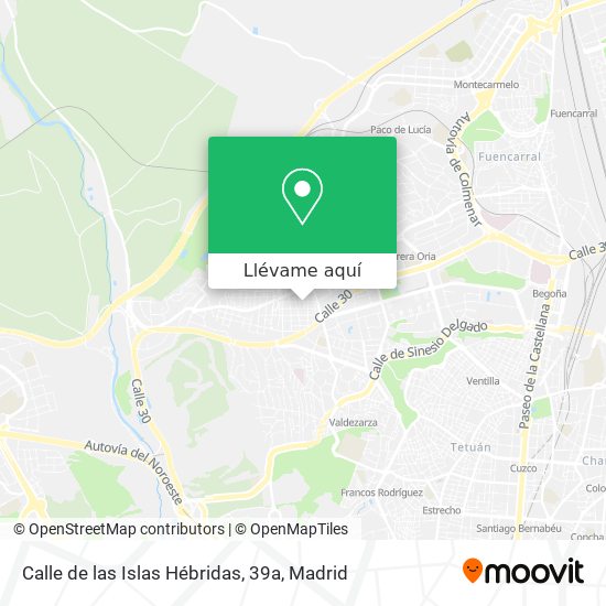 Mapa Calle de las Islas Hébridas, 39a