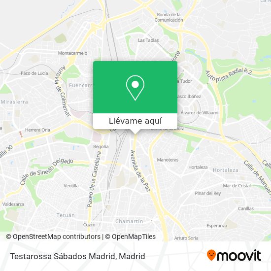 Mapa Testarossa Sábados Madrid