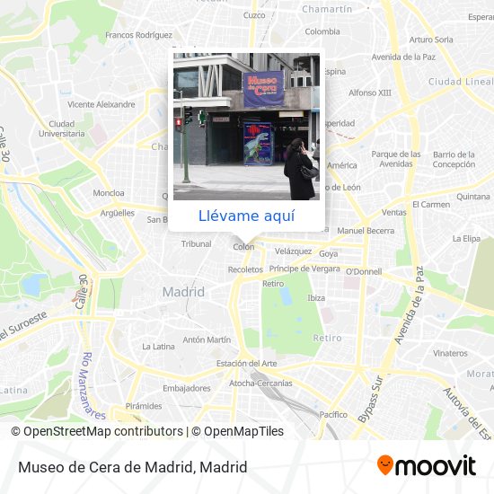 Mapa Museo de Cera de Madrid