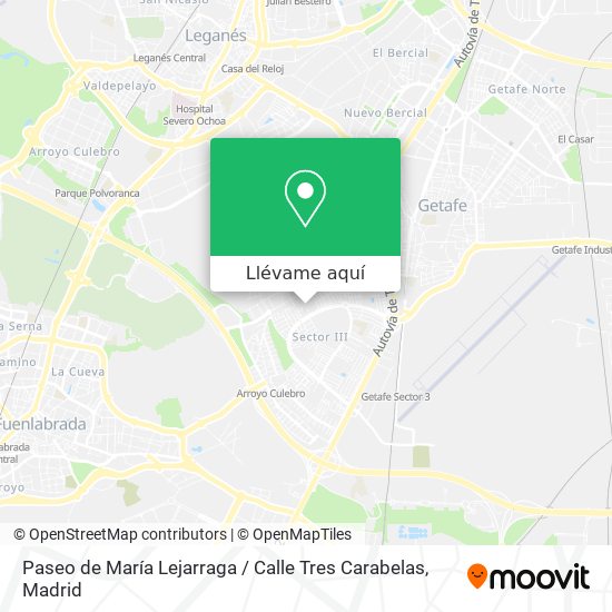 Mapa Paseo de María Lejarraga / Calle Tres Carabelas
