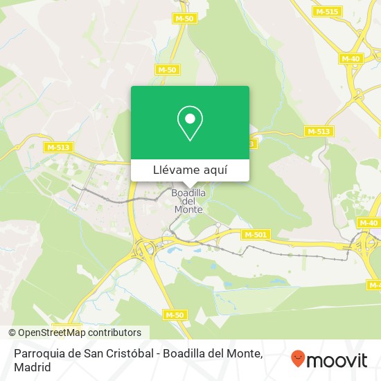 Mapa Parroquia de San Cristóbal - Boadilla del Monte