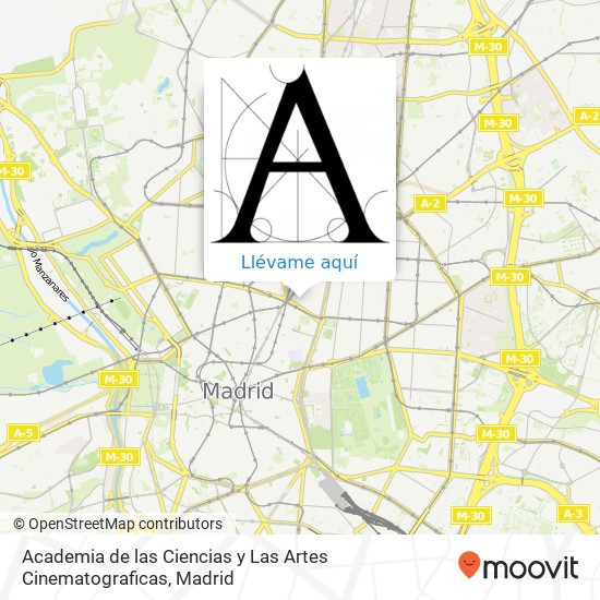 Mapa Academia de las Ciencias y Las Artes Cinematograficas