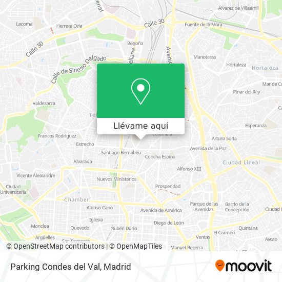 Mapa Parking Condes del Val