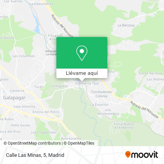 Mapa Calle Las Minas, 5