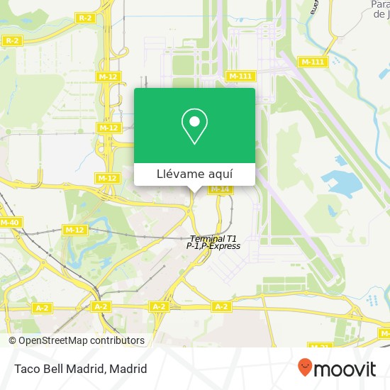 Mapa Taco Bell Madrid