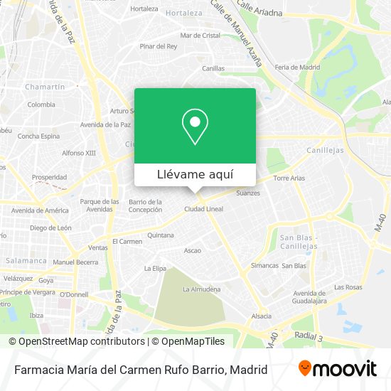 Mapa Farmacia María del Carmen Rufo Barrio