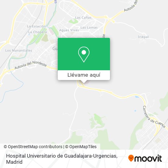 Mapa Hospital Universitario de Guadalajara-Urgencias