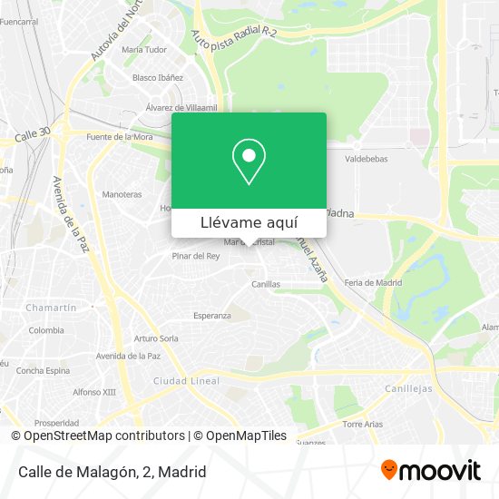 Mapa Calle de Malagón, 2