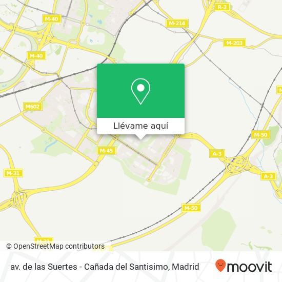 Mapa av. de las Suertes - Cañada del Santisimo