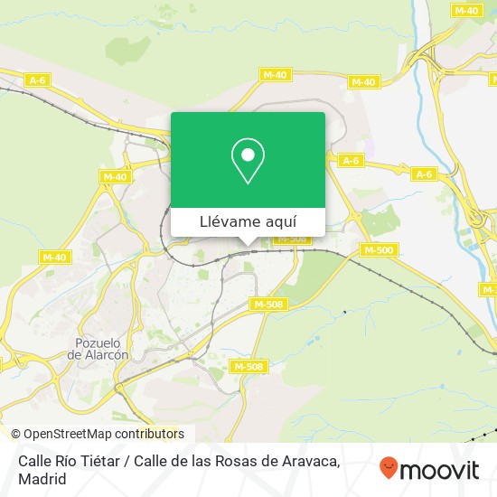 Mapa Calle Río Tiétar / Calle de las Rosas de Aravaca