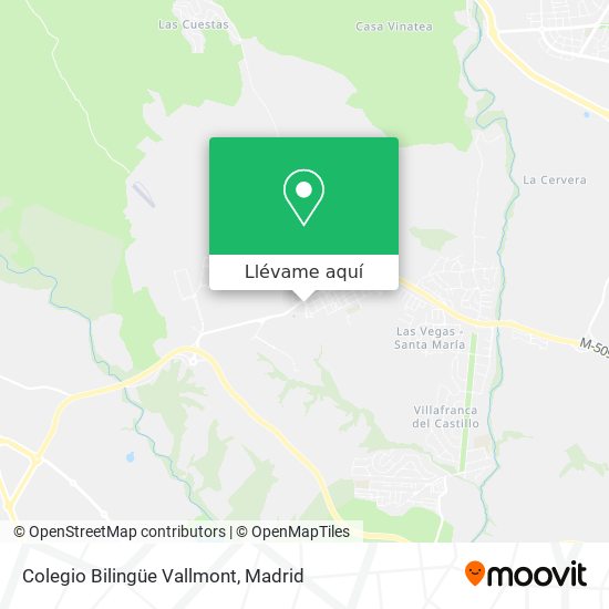 Mapa Colegio Bilingüe Vallmont