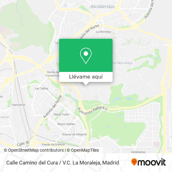 Mapa Calle Camino del Cura / V.C. La Moraleja