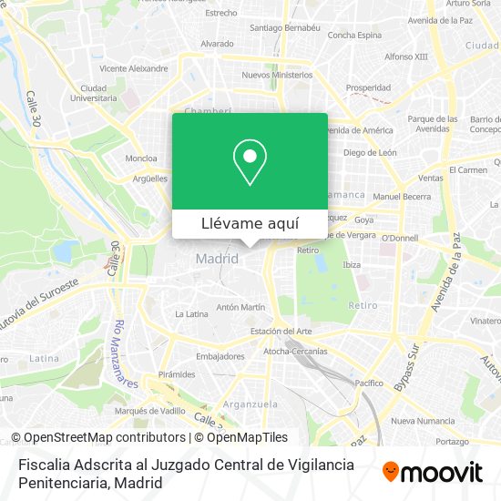 Mapa Fiscalia Adscrita al Juzgado Central de Vigilancia Penitenciaria