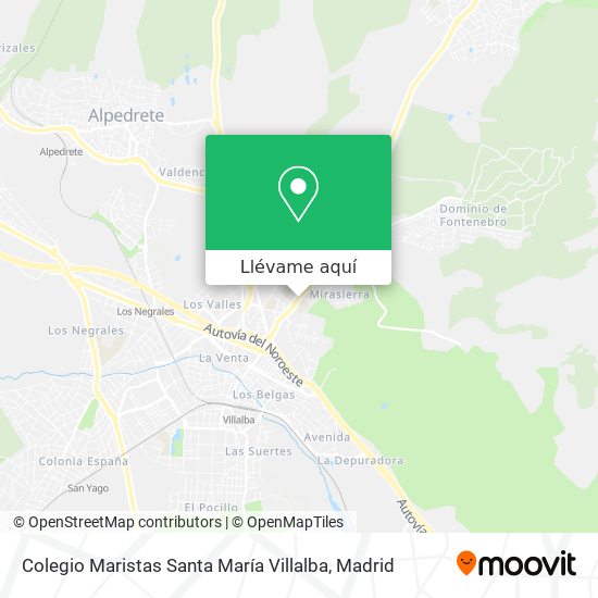 Mapa Colegio Maristas Santa María Villalba