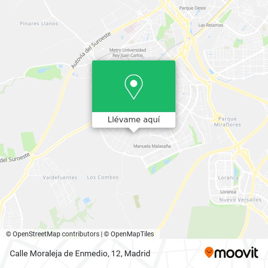 Mapa Calle Moraleja de Enmedio, 12