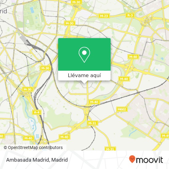 Mapa Ambasada Madrid