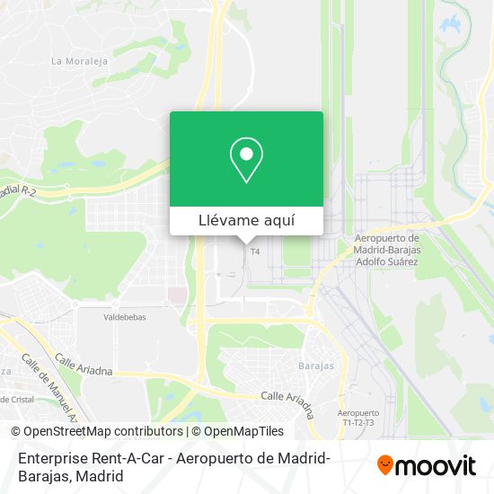 Mapa Enterprise Rent-A-Car - Aeropuerto de Madrid-Barajas