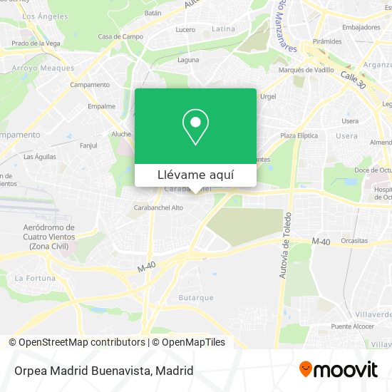 Mapa Orpea Madrid Buenavista