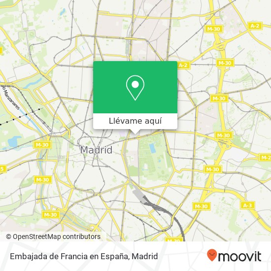 Mapa Embajada de Francia en España
