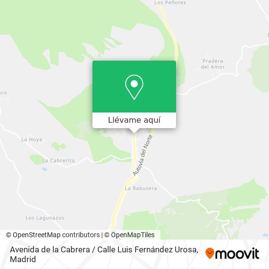 Mapa Avenida de la Cabrera / Calle Luis Fernández Urosa