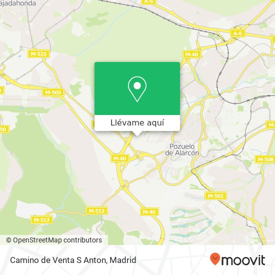 Mapa Camino de Venta S Anton