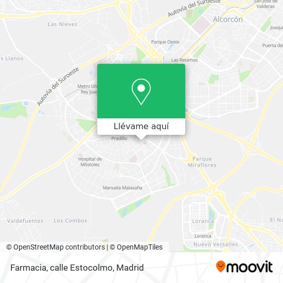 Mapa Farmacia, calle Estocolmo