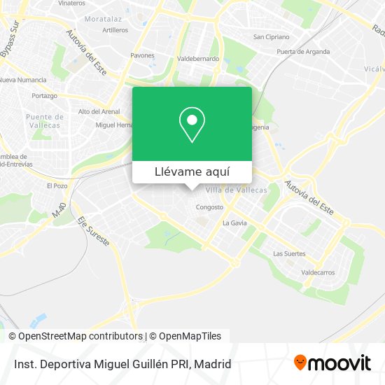 Mapa Inst. Deportiva Miguel Guillén PRI