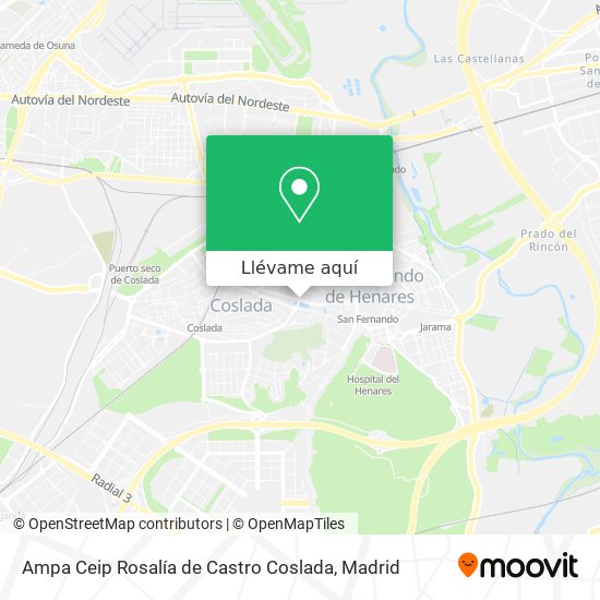 Mapa Ampa Ceip Rosalía de Castro Coslada