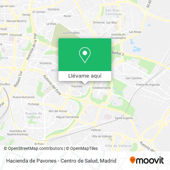 Mapa Hacienda de Pavones - Centro de Salud