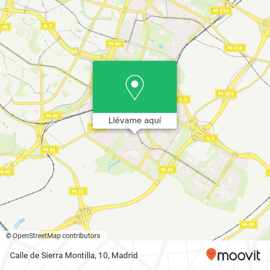 Mapa Calle de Sierra Montilla, 10