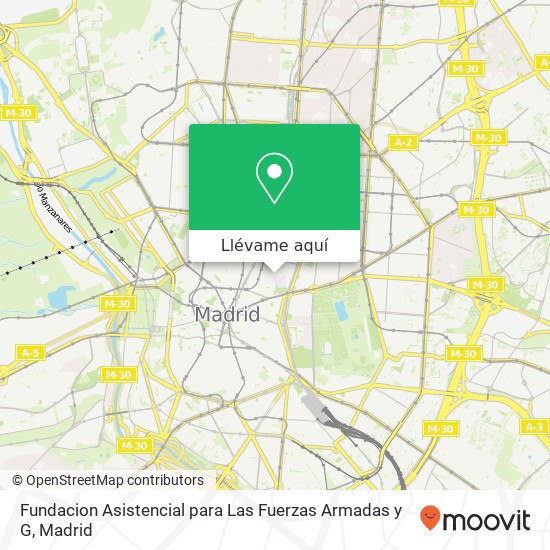 Mapa Fundacion Asistencial para Las Fuerzas Armadas y G