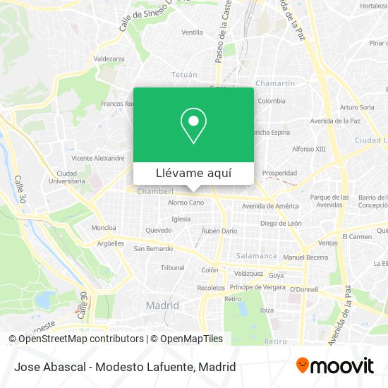 Mapa Jose Abascal - Modesto Lafuente