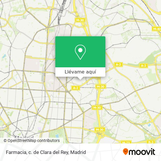 Mapa Farmacia, c. de Clara del Rey