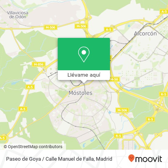 Mapa Paseo de Goya / Calle Manuel de Falla