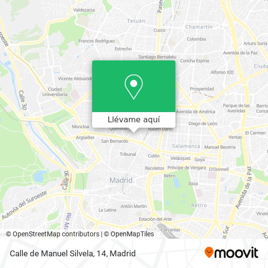 Mapa Calle de Manuel Silvela, 14