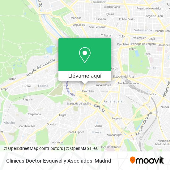 Mapa Clínicas Doctor Esquivel y Asociados