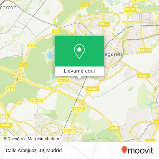 Mapa Calle Aranjuez, 39