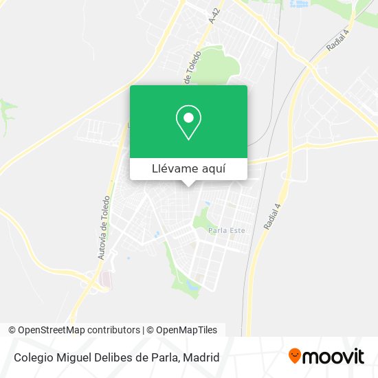 Mapa Colegio Miguel Delibes de Parla