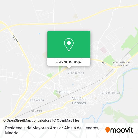 Mapa Residencia de Mayores Amavir Alcalá de Henares