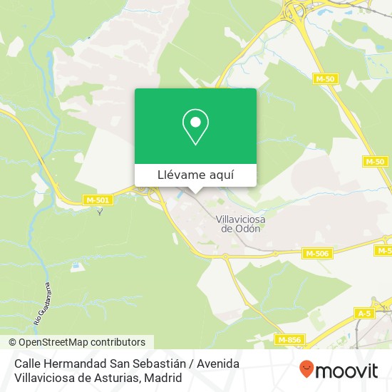 Mapa Calle Hermandad San Sebastián / Avenida Villaviciosa de Asturias
