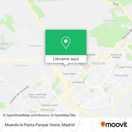 arma tambor Aumentar Cómo llegar a Muerde la Pasta Parque Oeste en Alcorcón en Autobús, Metro o  Tren?