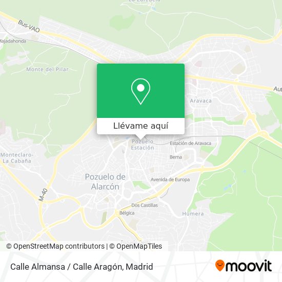 Mapa Calle Almansa / Calle Aragón
