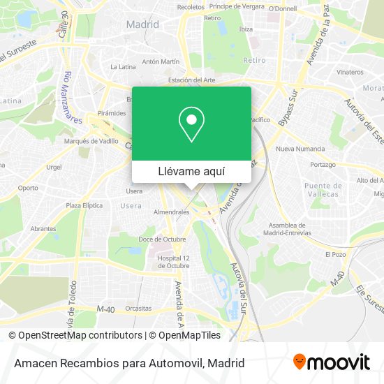 Mapa Amacen Recambios para Automovil