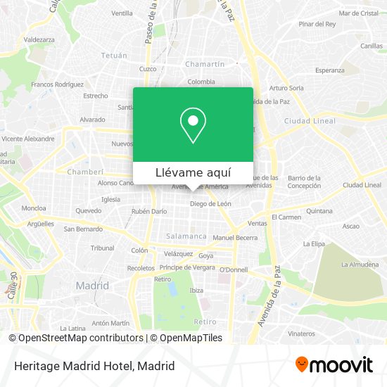 Mapa Heritage Madrid Hotel