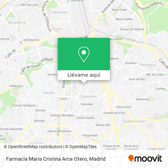 Mapa Farmacia María Cristina Arce Otero