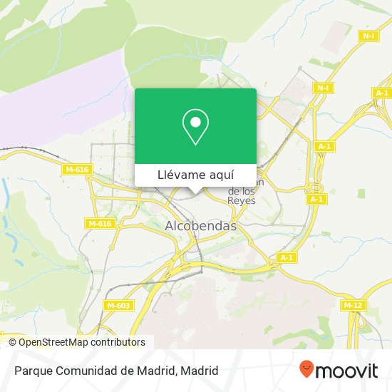 Mapa Parque Comunidad de Madrid
