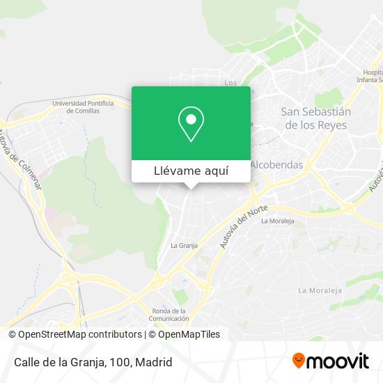 Mapa Calle de la Granja, 100