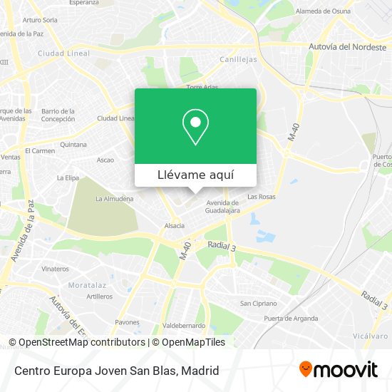 Mapa Centro Europa Joven San Blas